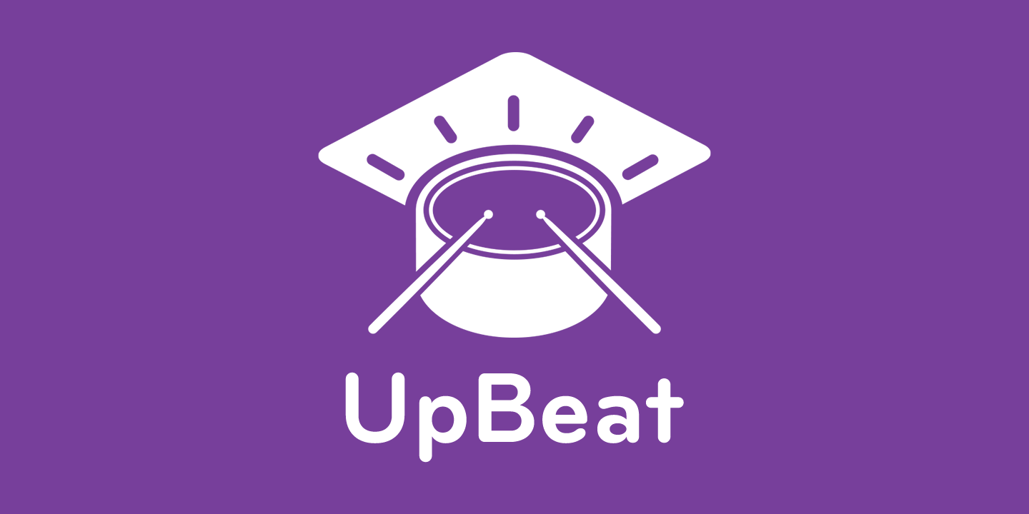 The vibrant UpBeat logo lives up to its name