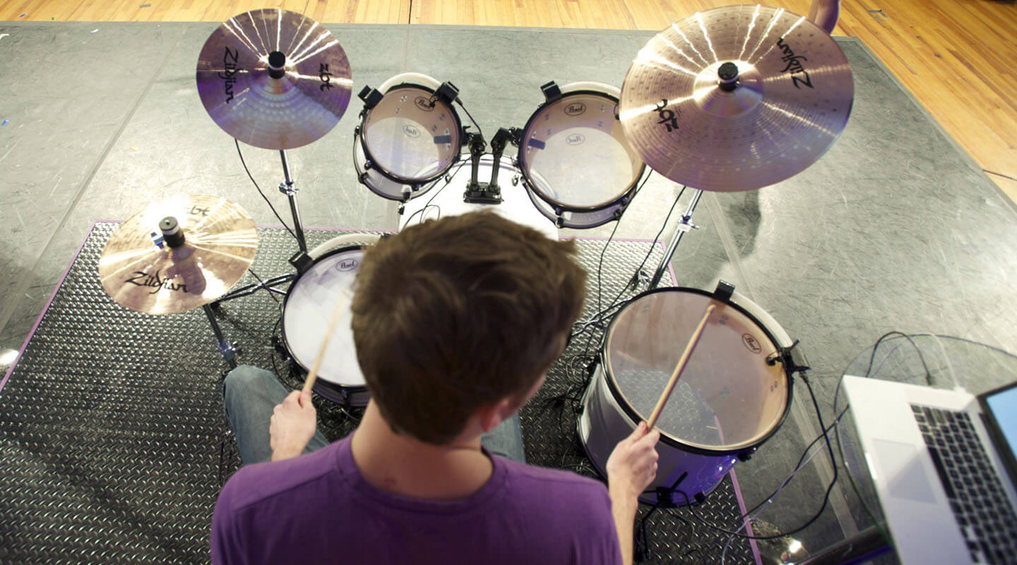 UpBeat can be attached to any standard drum kit for practicing, but can be also removed when it's time to perform